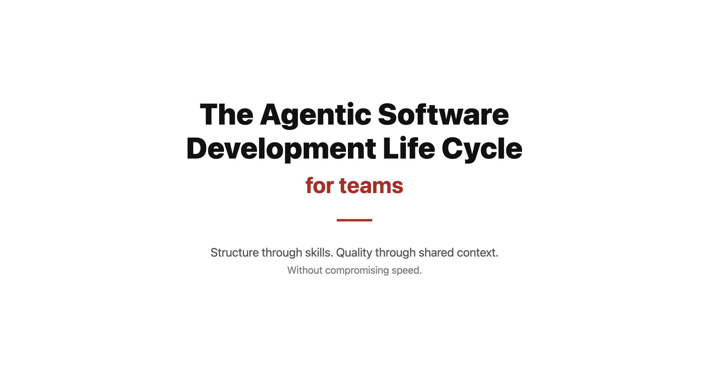 The Agentic Software Development Life Cycle
